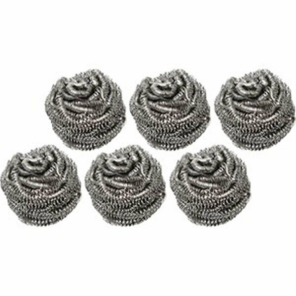 Protectionpro Silver Stainless Steel Scrubber, 6PK PR3752369